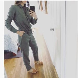 NEW Madewell wool jumpsuit coverall Button up